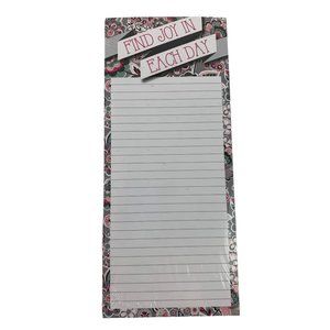 Wellspring New "Find Joy in Each Day" Magnetic Notepad List 19179 9" x 4"